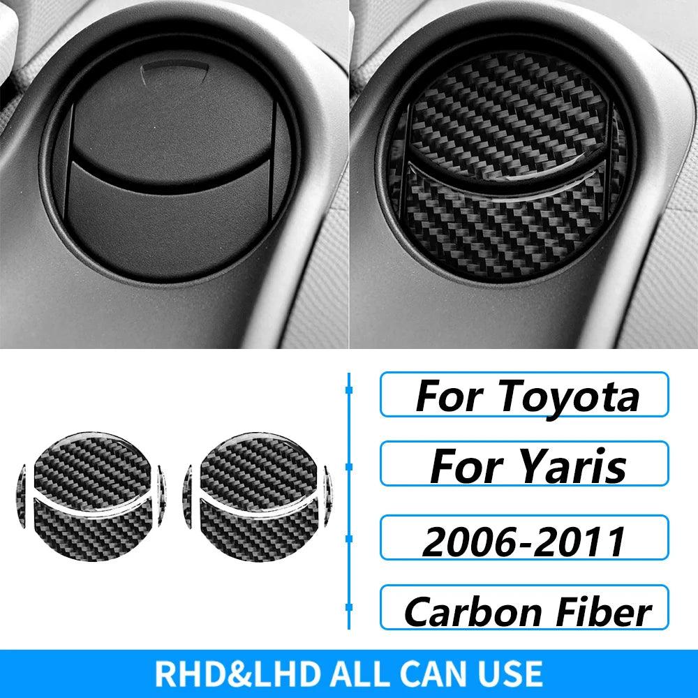 Carbon Fiber Gear Shift Panel Cover Trim for Toyota Yaris 2006-2011 - image 31