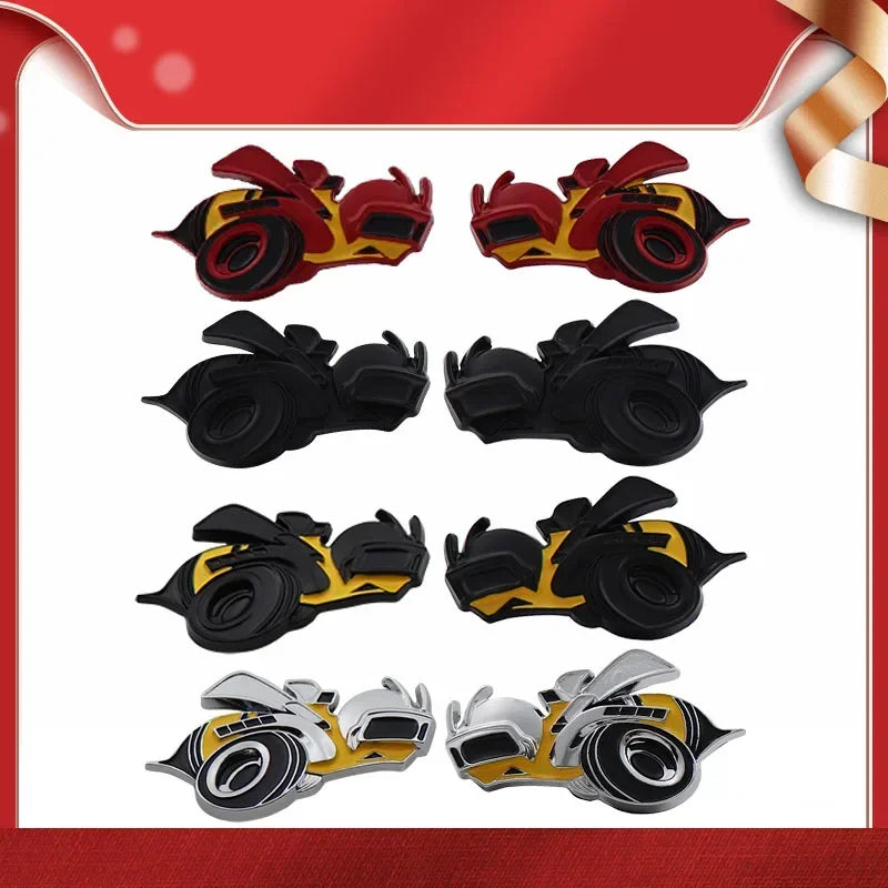 3D Bee Design Metal Fender Sticker Pair, Left and Right