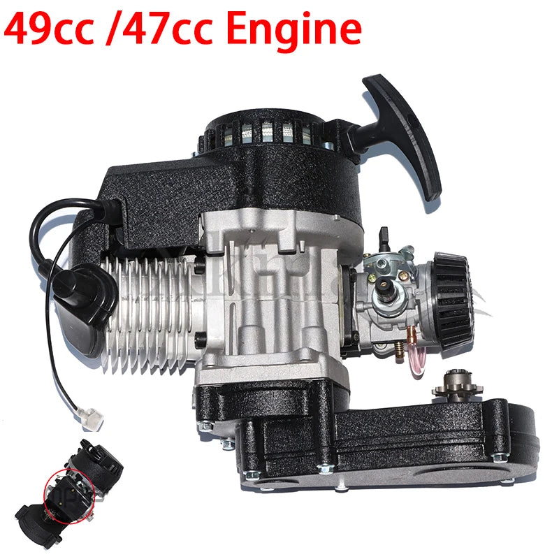 47cc/49cc 2-Stroke Engine with Transmission for Mini Moto and Quad Bikes