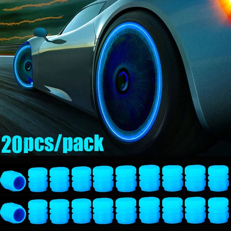 Glow in Dark Tire Valve Caps - Luminous Car Wheel Stem Covers - image 9
