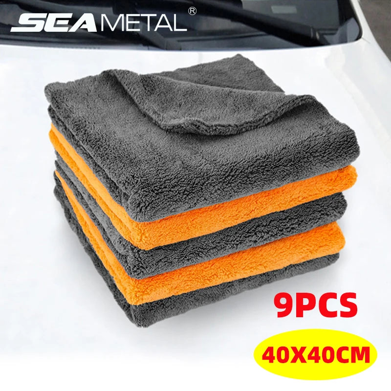 Microfiber Cleaning Towels, 1–9 Pack – 40x40cm Car & Home