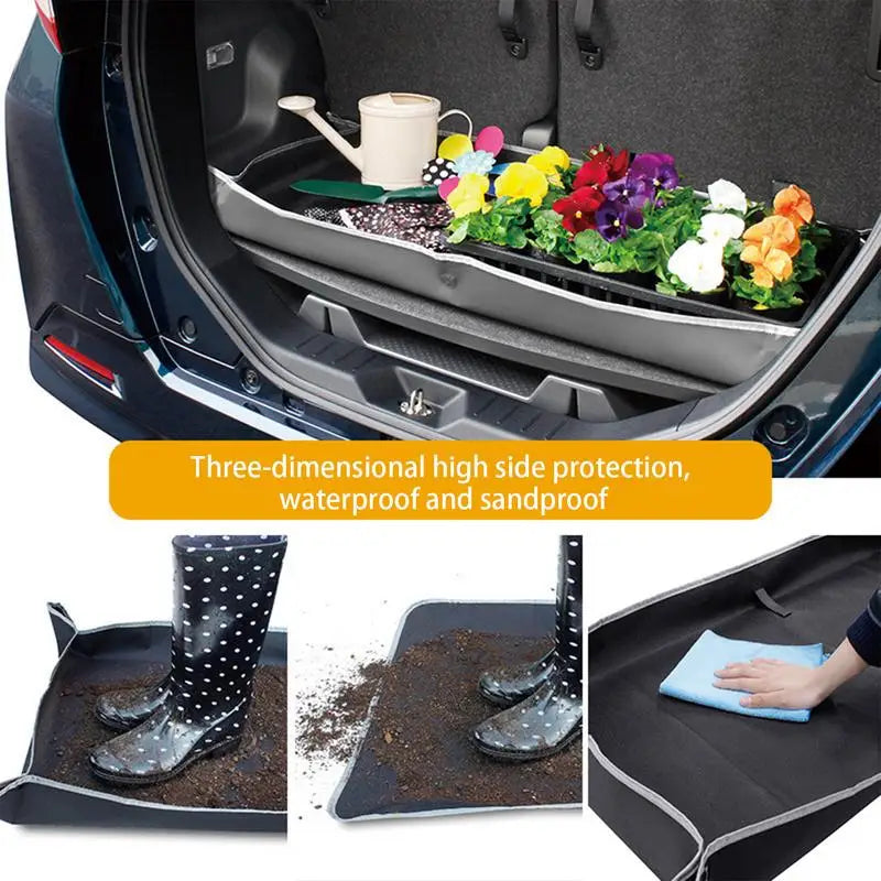 Car Trunk Liner Mat Cargo Liner Floor Mat Non-Slip 600D Oxford Cloth Cargo Liner universal Car Trunk Mat  For SUVs And Trucks