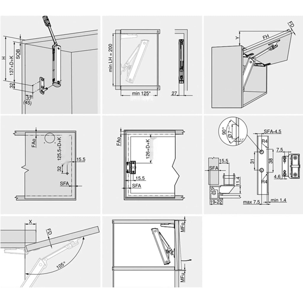 Soft-Closing Hydraulic Cabinet Hinge – Adjustable Door Support