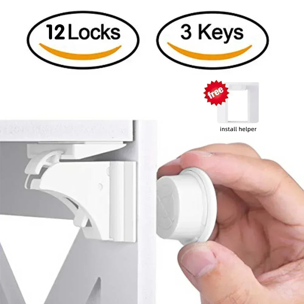 Magnetic Invisible Child Safety Locks for Drawers & Cabinets - image 3