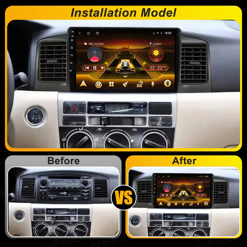 Android Car Multimedia Player for Toyota Corolla 2000-2006 - image 3