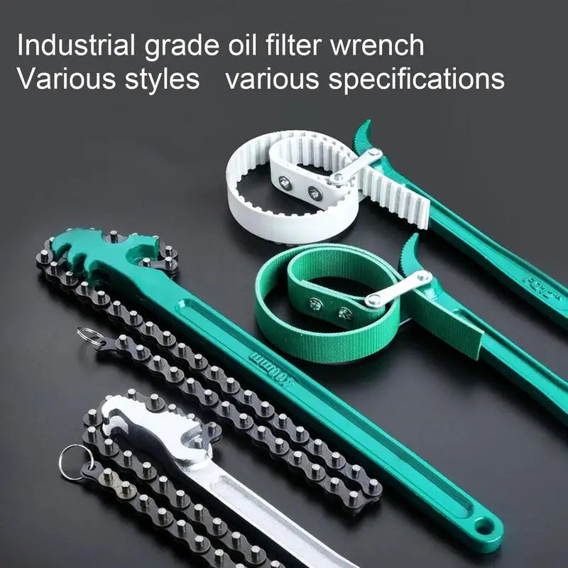 Engine Chain Oil Filter Wrench Heavy Duty Chain Spanner Hand Removal Tool