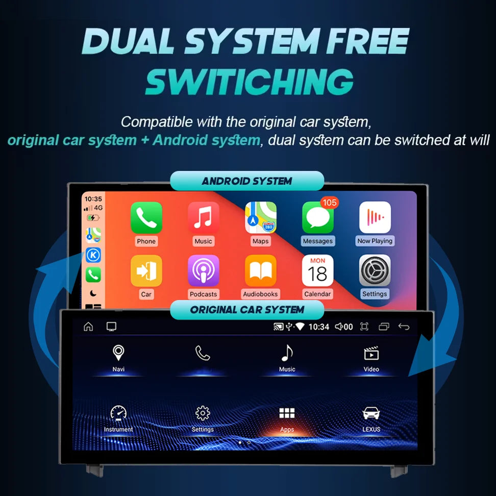 Nunoo Android 14 Wireless CarPlay Multimedia System for Lexus - image 5
