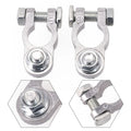 1 Pair Battery Terminal Clamp Zinc Alloy Positive & Negative Pole Auto Car Screw Connector Car Battery Terminal Clamp