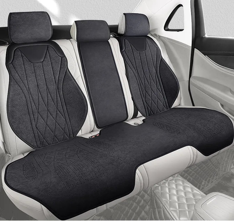 Perforated Suede-Finish Car Seat Covers, Single, Pair or Rear