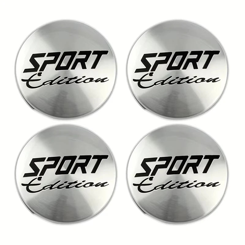 Sports Badge Wheel Center Caps, 56/60mm Universal 4-Pack - image 4