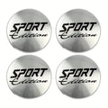 Sports Badge Wheel Center Caps, 56/60mm Universal 4-Pack - image 4