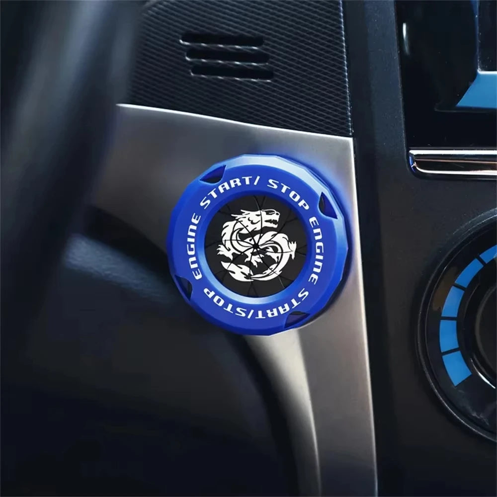 Rotating Start Stop Button Protective Cap for Car and Motorcycle - view 3
