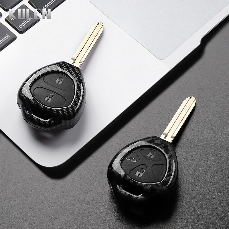 Toyota Carbon Fiber Smart Key Case Cover (Camry, RAV4, Corolla) - image 4