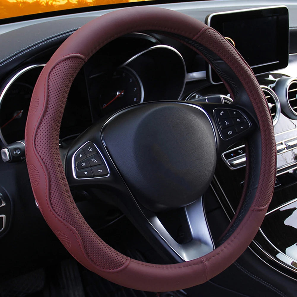 Comfortable Braided Steering Wheel Cover for Cars - 10 Colors - image 6