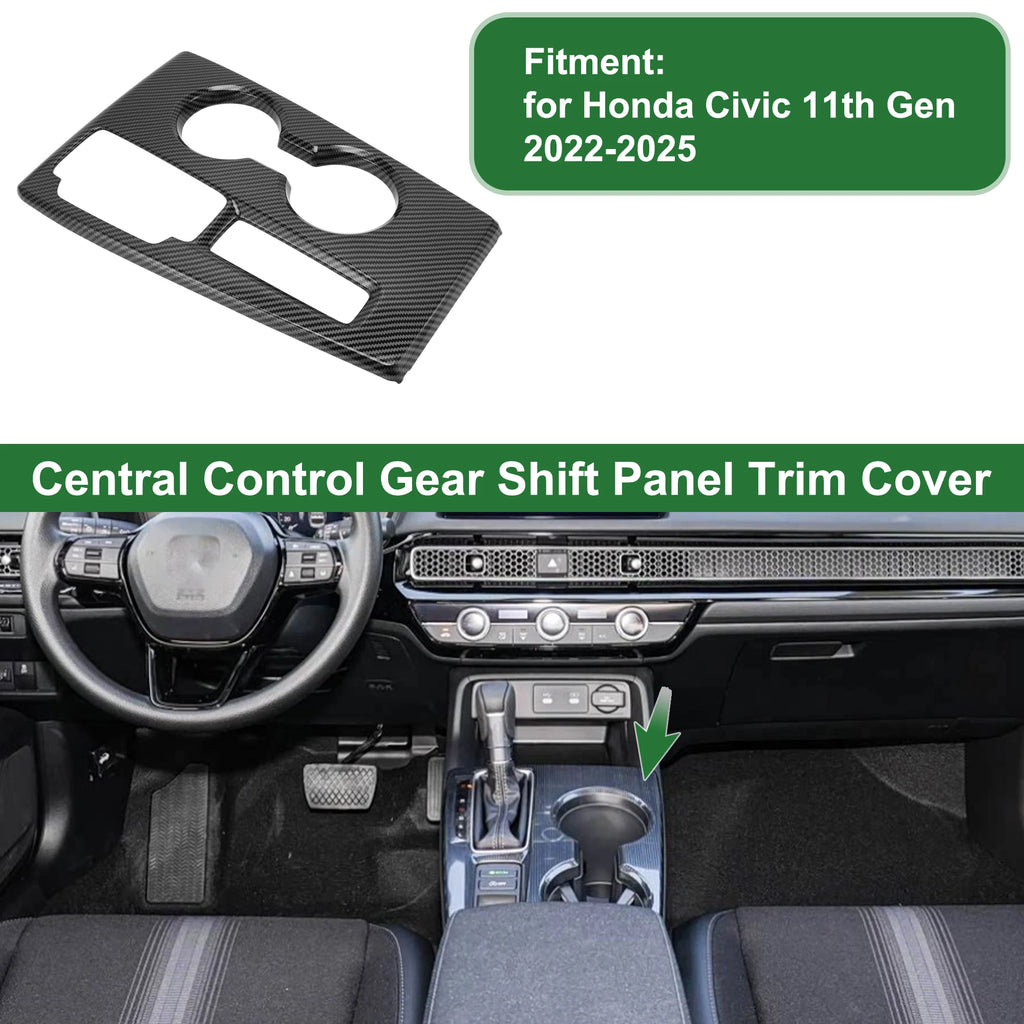 UXCELL Central Control Gear Shift Panel Trim Cover for Honda Civic 11th Gen 2022-2025