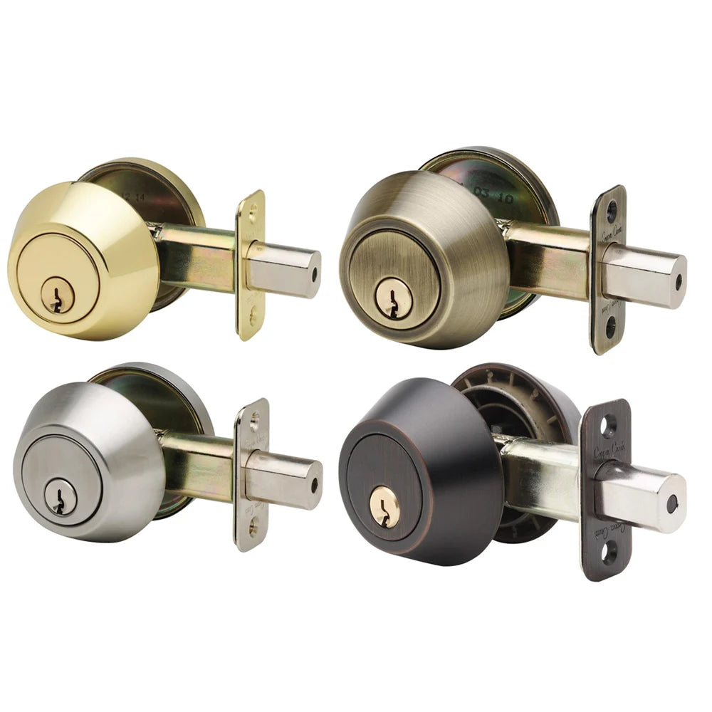 Copper Single-Cylinder Deadbolt Door Lock – Chrome