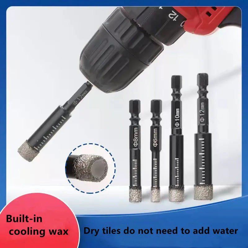 Diamond Drill Bit 5-16mm Hex Shank for Tile, Marble, Granite - image 9