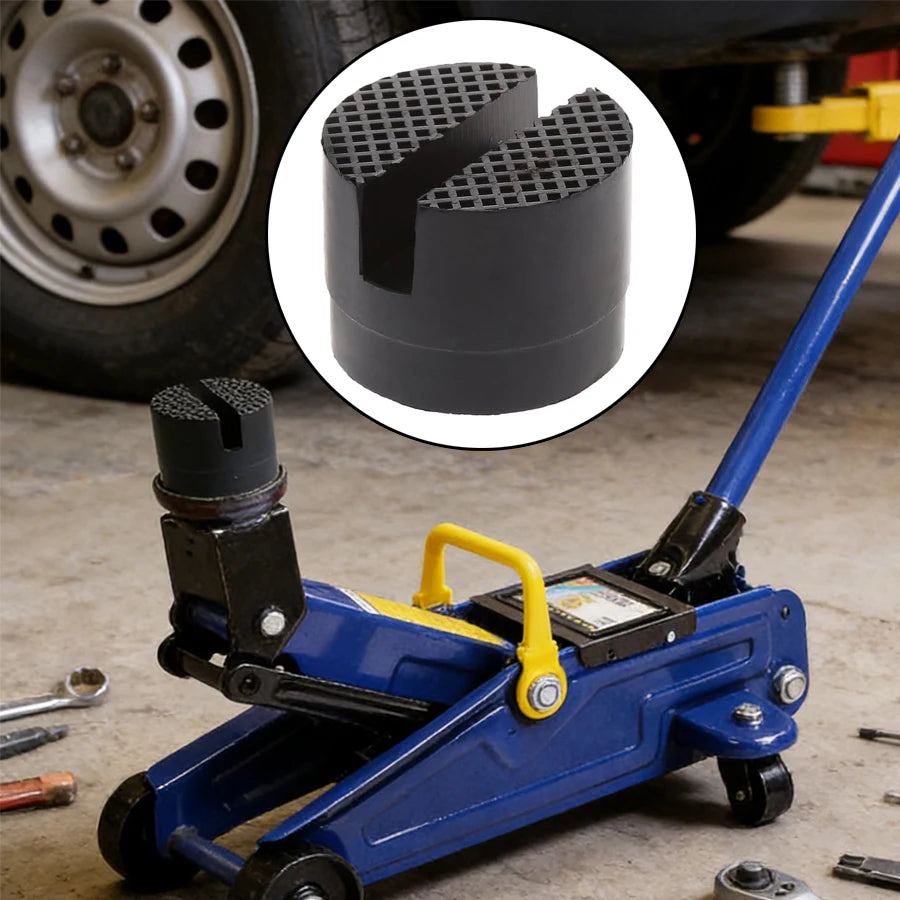 Universal Car Lift Jack Stand Rubber Pads, Frame Protector Adapter Floor Slotted Jack Rubber Pad