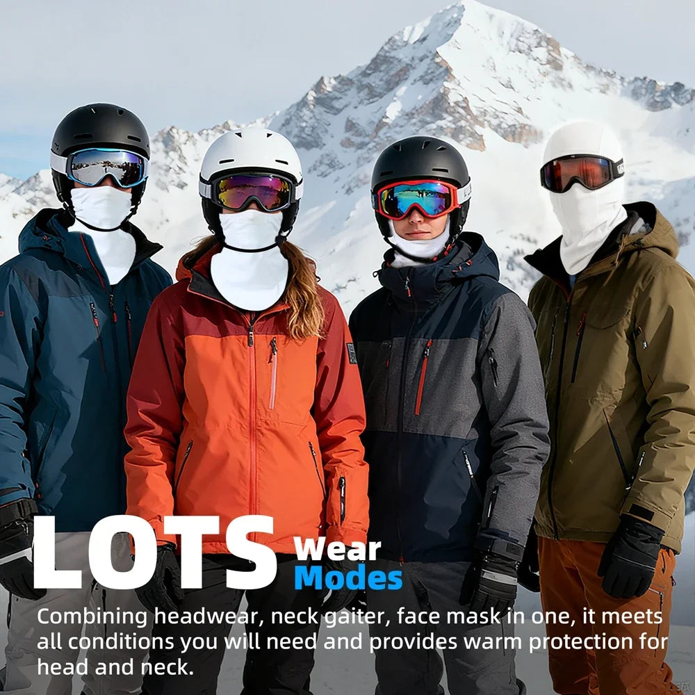 Winter Motorcycle Balaclava Full Face Mask Thermal Scarf Outdoor Sports Ski Motorbike Cycling Helmet Liner Hood Cap Neck Warmer