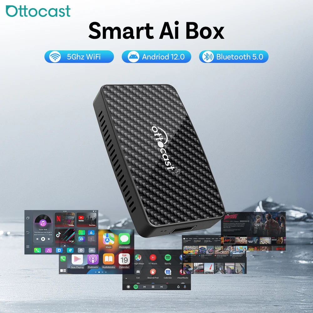 Ottocast Play2Video PRO: Wireless CarPlay & Android Auto Adapter
