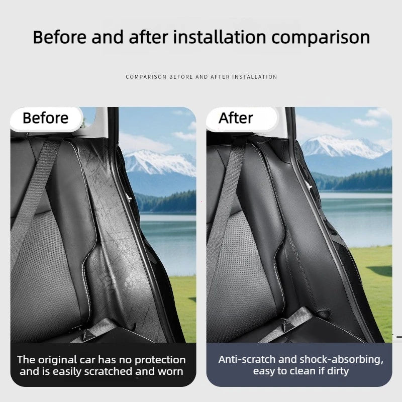 For RAV4 2020-2025: Rear Seat Side Cover Guards - Premium Protection Trim Set Anti-Scratch & Stain Guard Panels Accessories