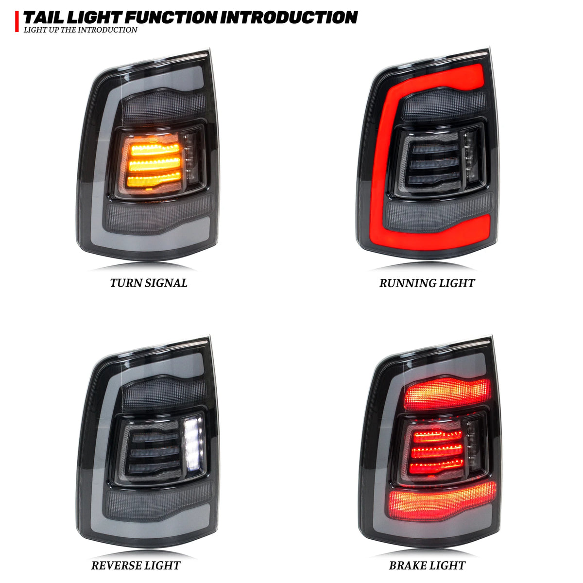 Sequential LED Tail Lights for Dodge Ram 1500-3500 4th Gen - image 2