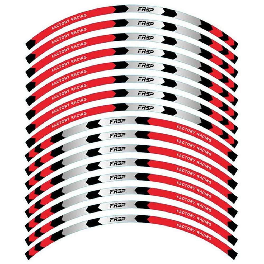 Reflective Wheel Rim Stripe Stickers for 17-18 Inch Motorcycle Wheels