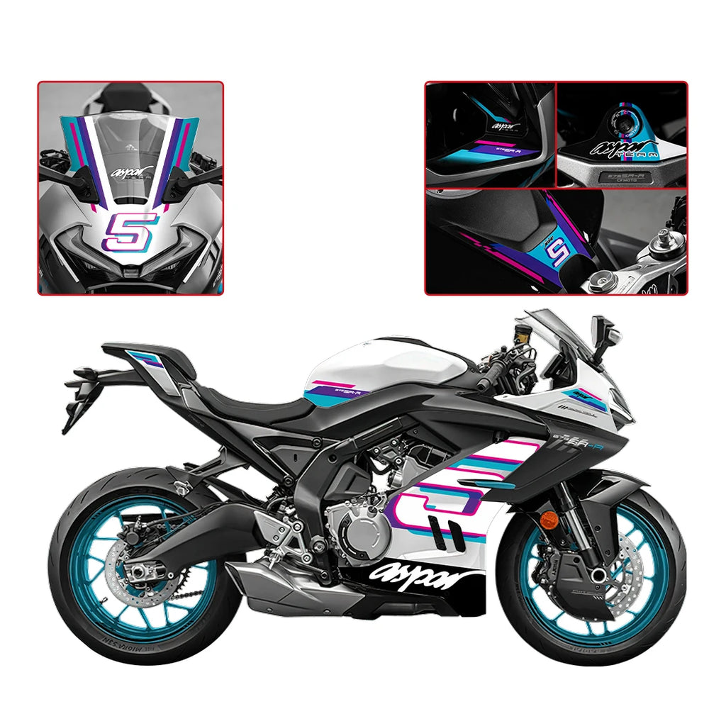 Fairing Sticker Kit for CFMoto 675SR Motorcycles - view 27
