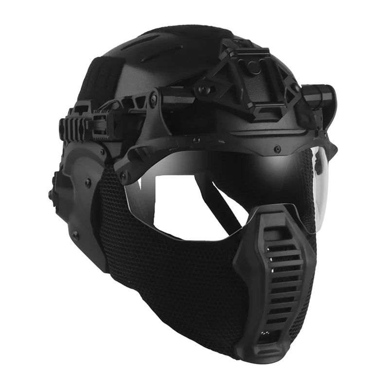 Tactical Helmet with Face Mask, Goggles & Ear Covers - image 21