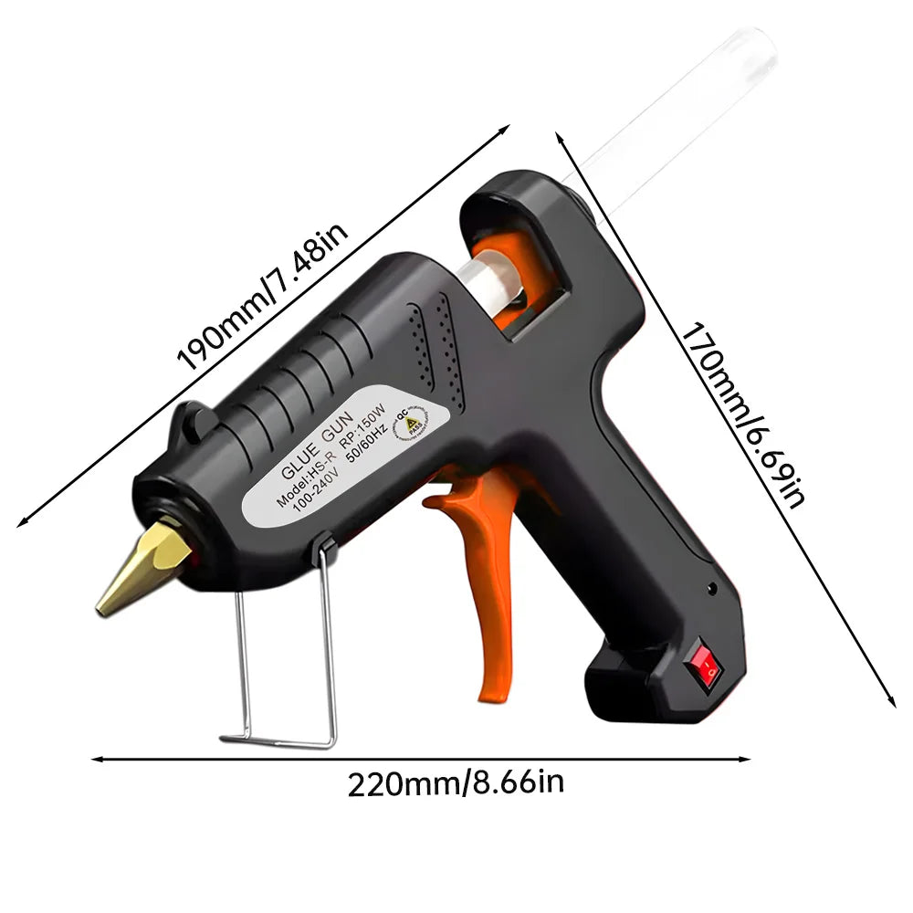 150W High-Power Hot Glue Gun Industrial-Grade DIY Hot Glue Gun 180°C Household Handheld Mini Hot Glue Gun