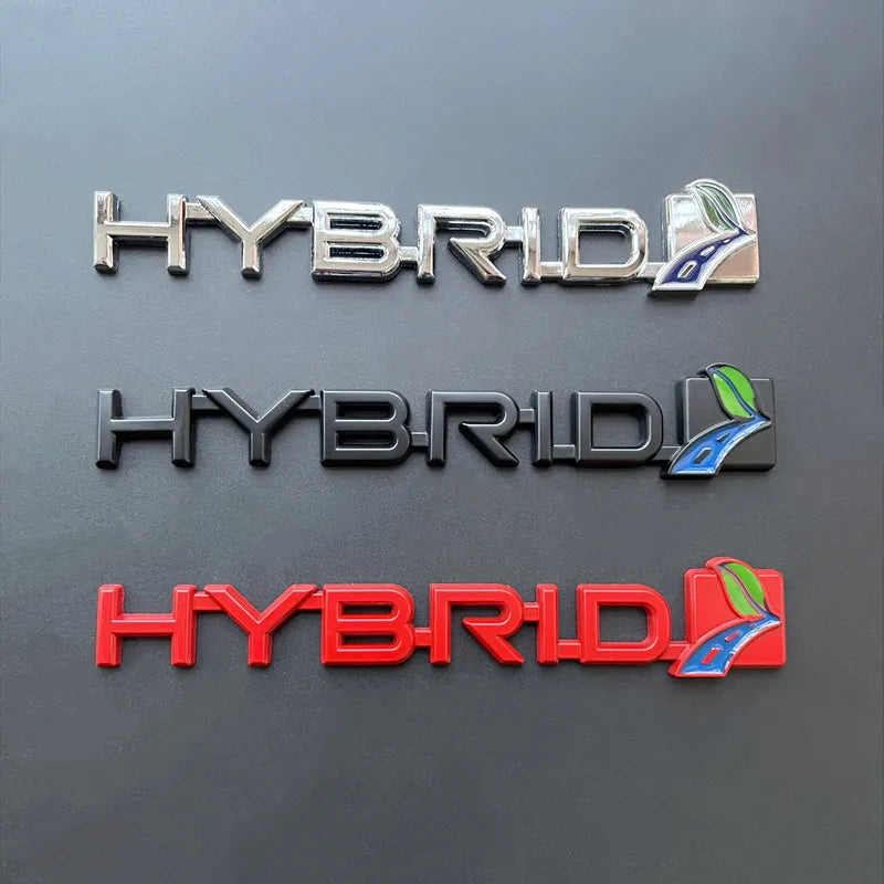 3D Metal Hybrid Fender and Trunk Emblem Badge Decal for Cars