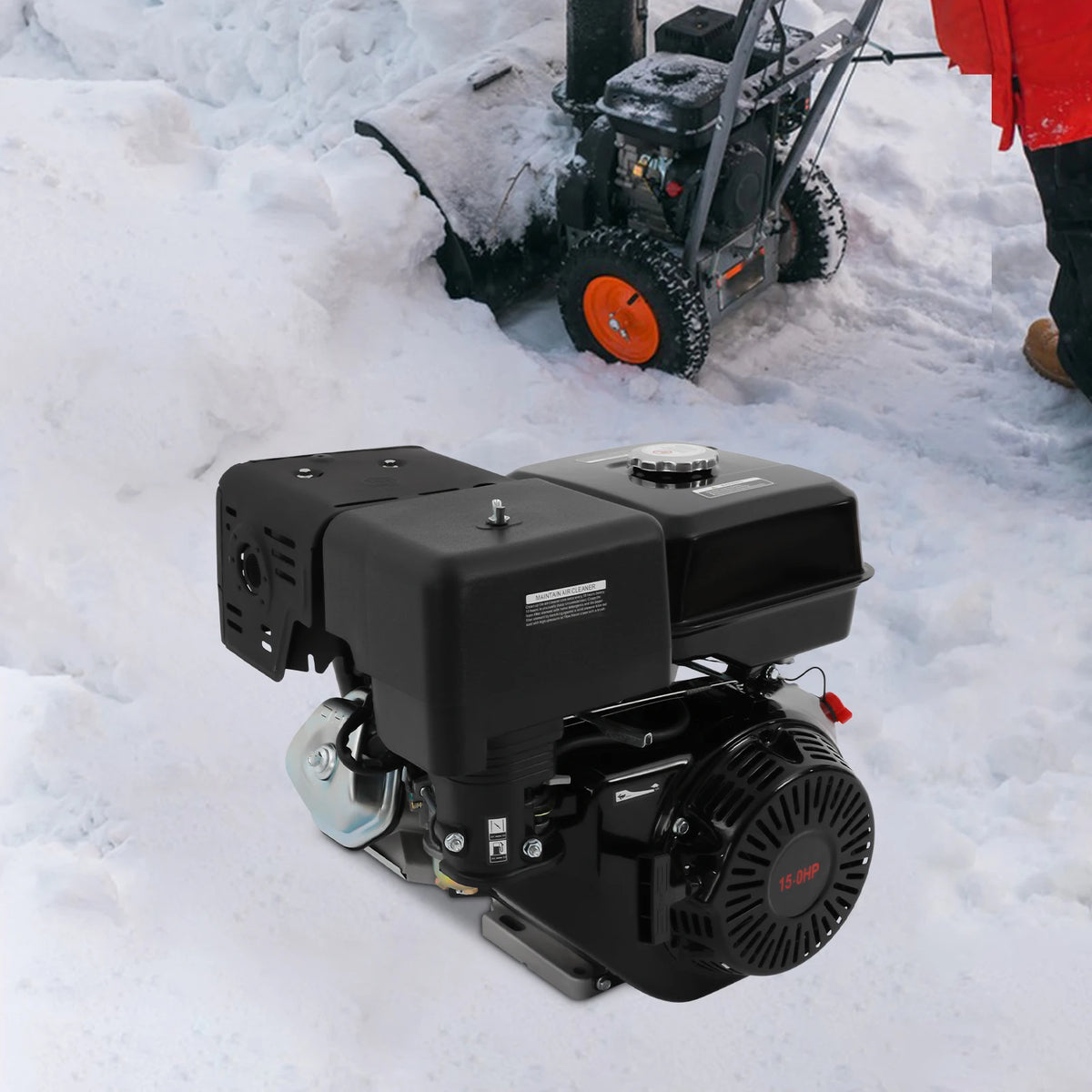 420cc 15HP Gas Engine, 4-Stroke OHV, Pull Start