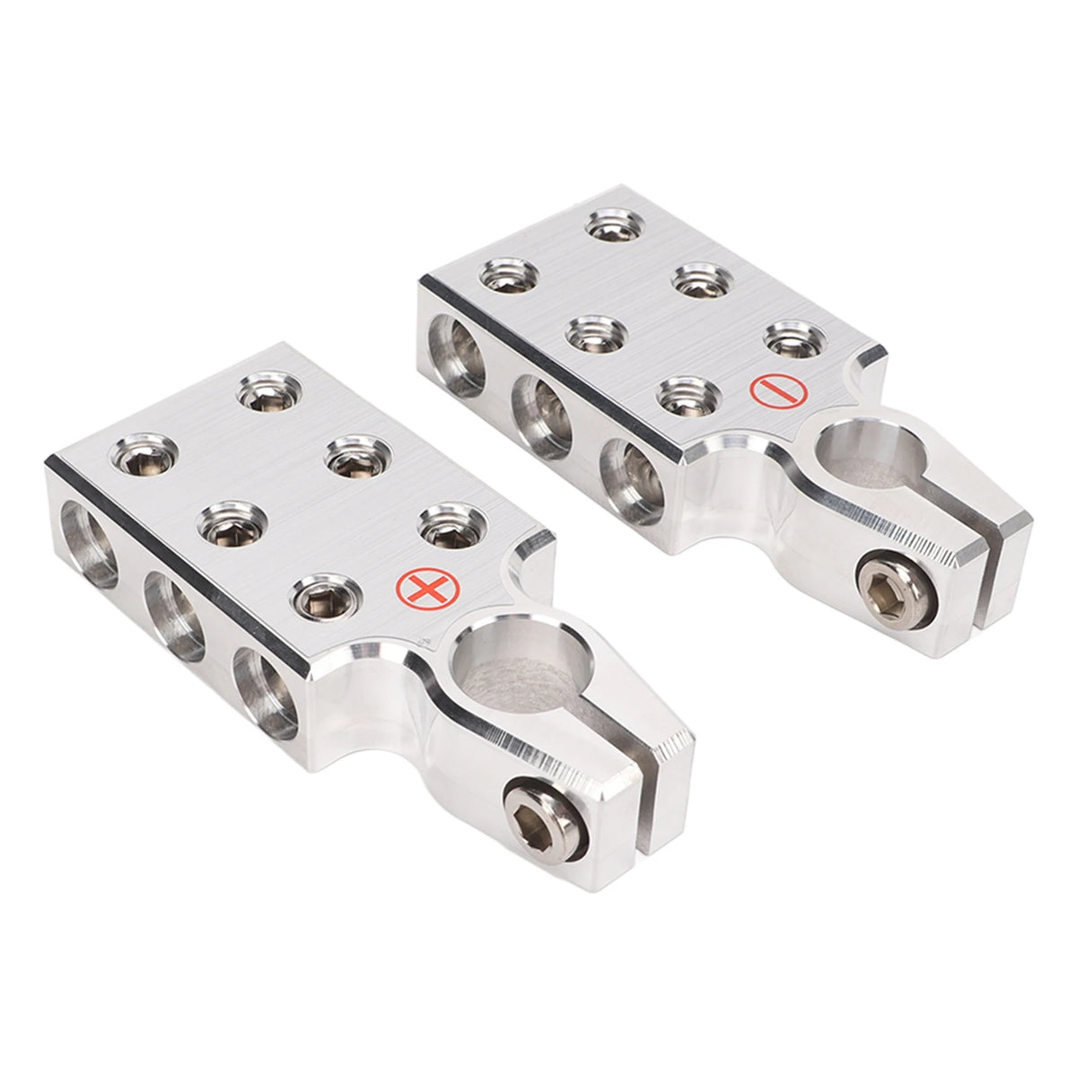 1 Pair Car Battery Terminal Clamp Positive Negative Audio Modification Accessories for Caravan Car Motorhome RV Bus