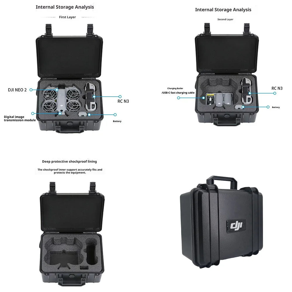 DJI NEO2 Hard Shell Carrying Case for Fly More Combo - image 2