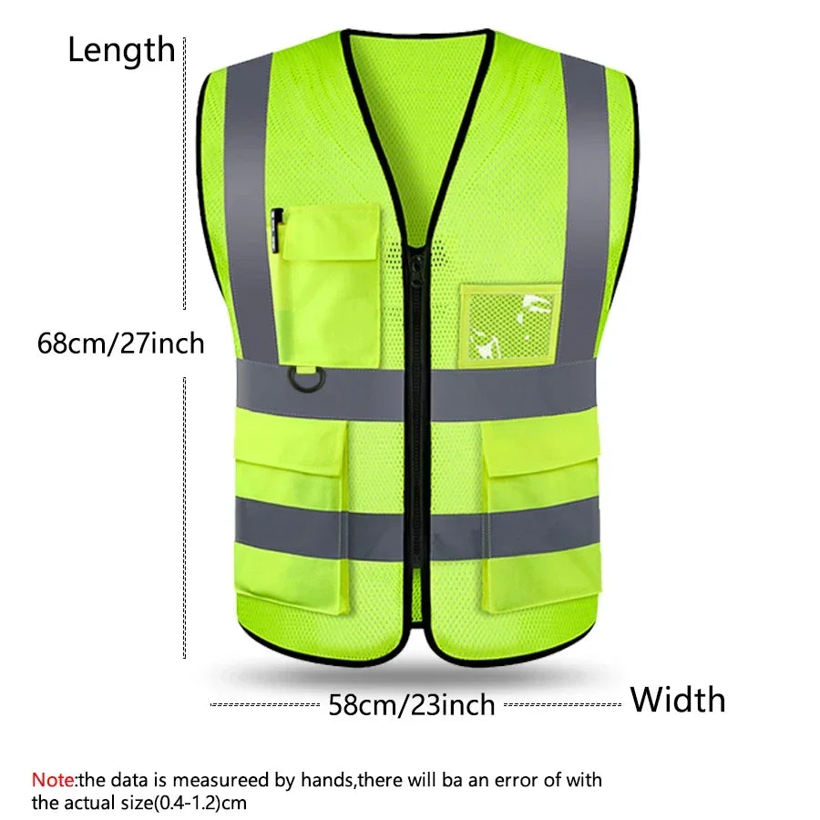 Adjustable Safety High Reflective Visibility Vest Reflective Security Vests Traffic Night Outdoor For Running Cycling Sports