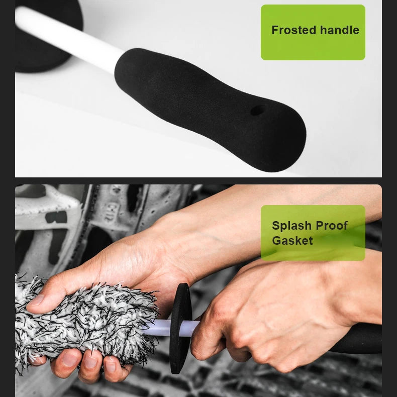 Microfiber Car Wash Mitt or Wheel Spoke Brush