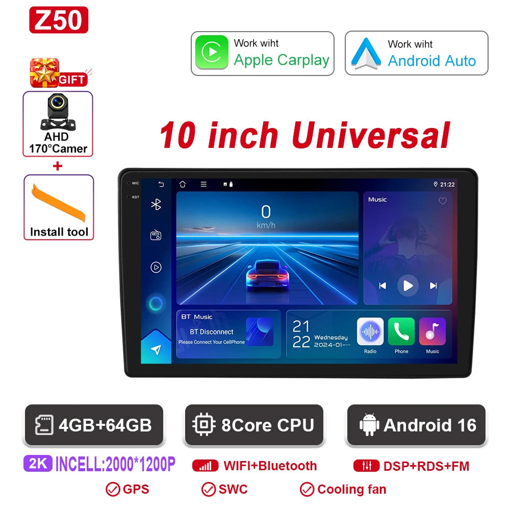 Universal 9/10 Inch Android Car Stereo with CarPlay & GPS WiFi - image 19
