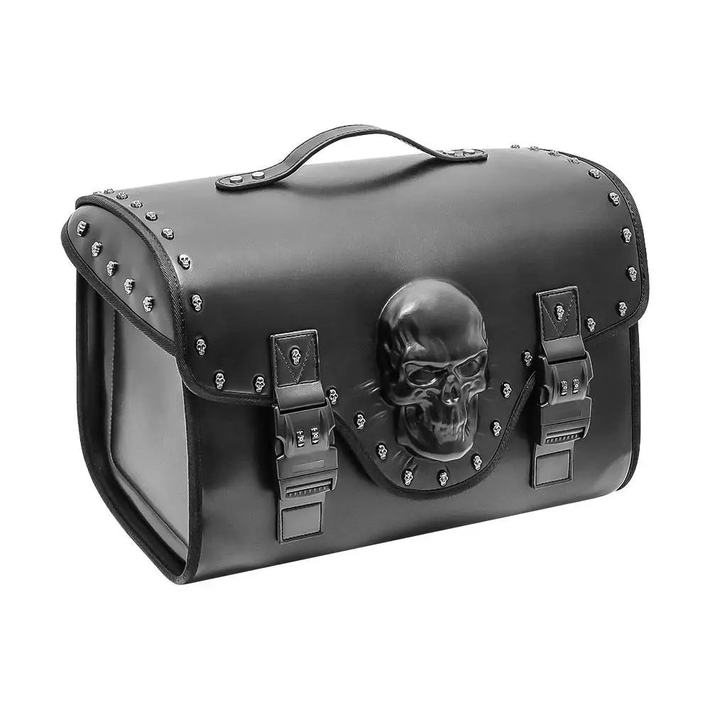32L Studded PU Leather Motorcycle Tail Bag, Waterproof - image 17