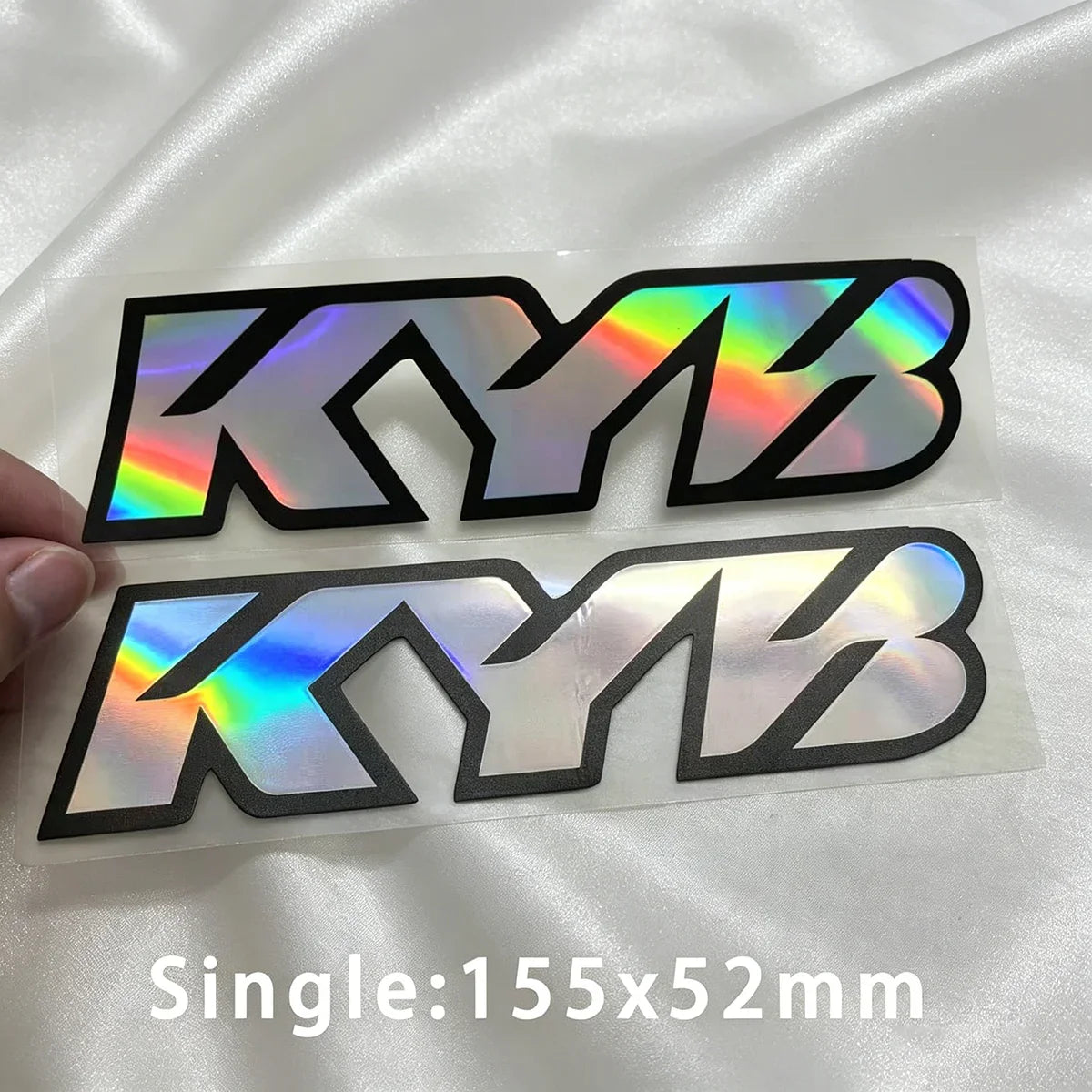 Reflective Motorcycle Front Fork Sticker Pair, Laser Finish