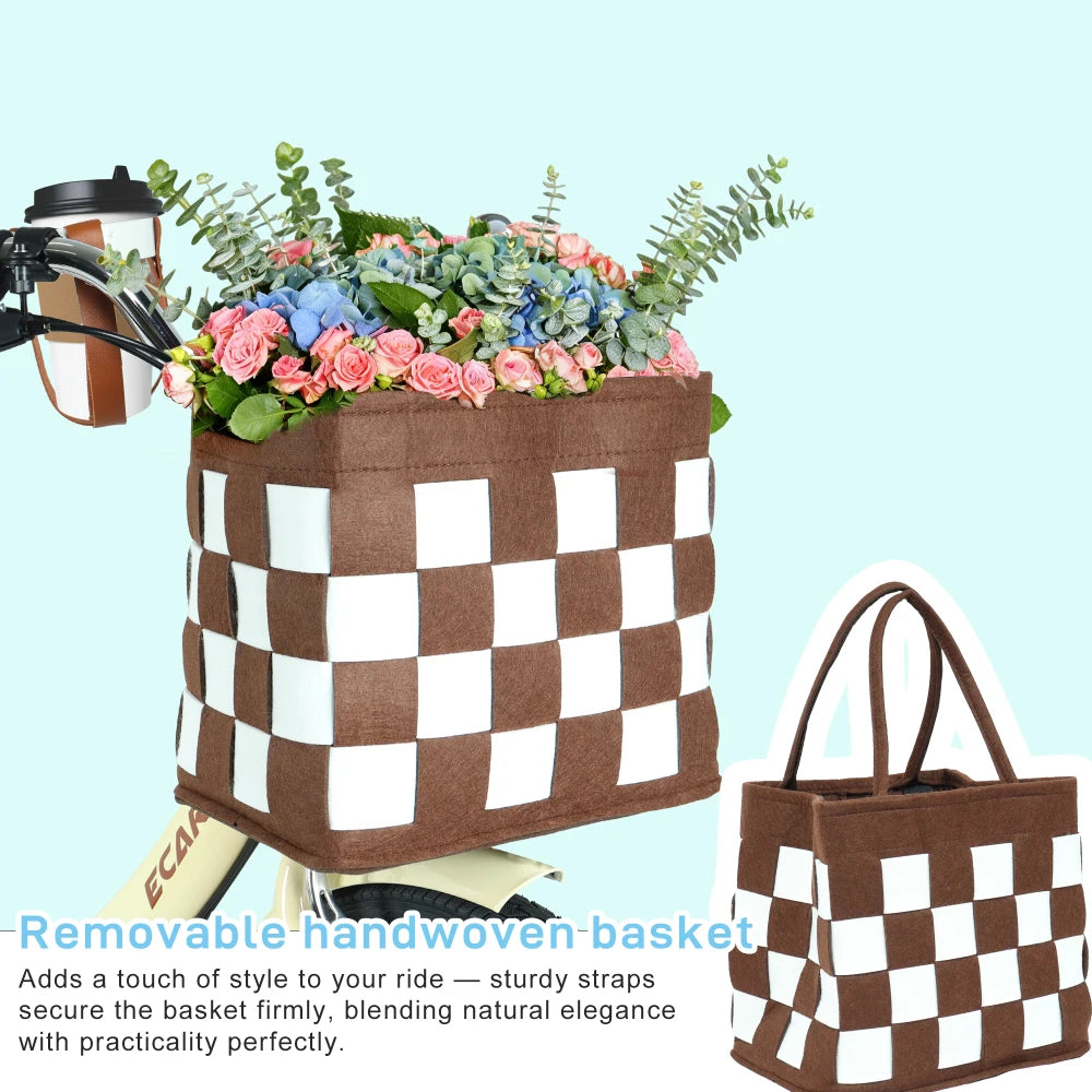 26-Inch Folding City Bike, 7-Speed with Basket & Rack - image 4