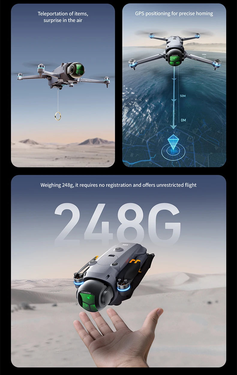 Lenovo A26 Pro Drone 4K Triple Camera FPV Foldable RC Quadcopter - image 9