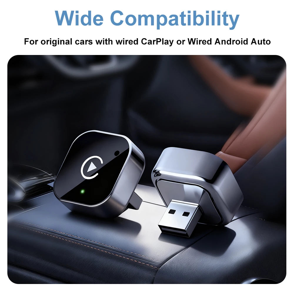 Wired to Wireless CarPlay and Android Auto Adapter, 4 Models
