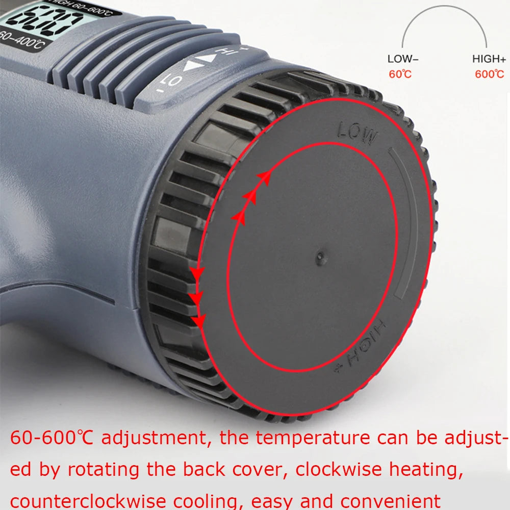 2000W 220V Variable Temperature Electric Heat Gun, Adjustable Hot Air Gun