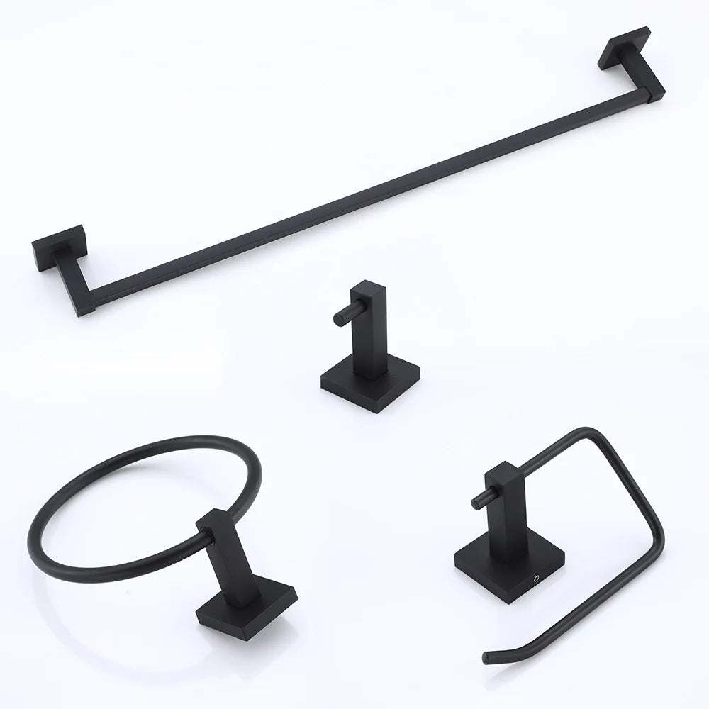 Bathroom Hardware Accessories Towel Rack Toilet Paper Dispenser Holder Wall Coat Hooks Towel Rail Ring Roll Hanger Set
