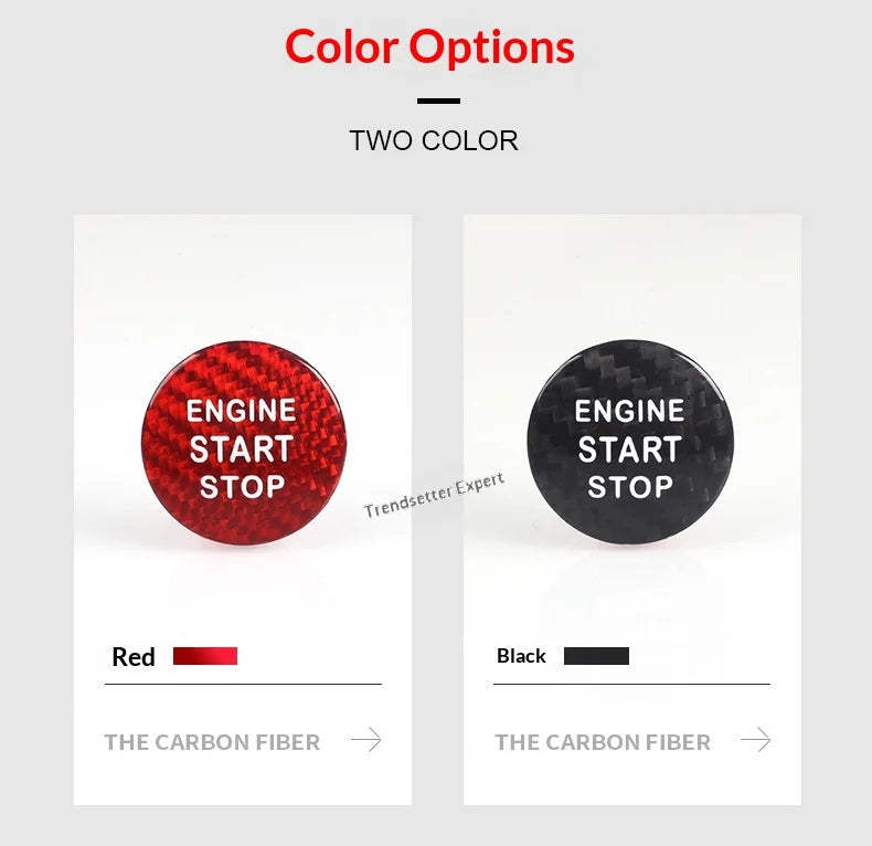 Carbon Fibre Start Stop Button Sticker for Toyota RAV4 and Corolla - view 9