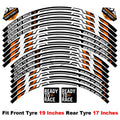 Reflective Motorcycle Rim Decal Stripe, 17-21 Inch Wheels