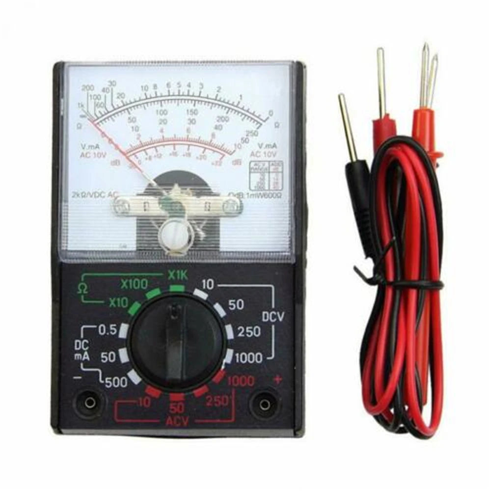 Mini Analog Multimeter Tool AC/DC 1000V Voltmeter 250mA Ammeter 1K Resistance Meter Handheld Pointer Voltage Multimeter