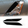 2x For 350Z Z33 2006-09 Headlight Eyebrow Trim Car Front Lamp Eyelids Trim Sticker Headlamp Eyebrow Molding Decor Set