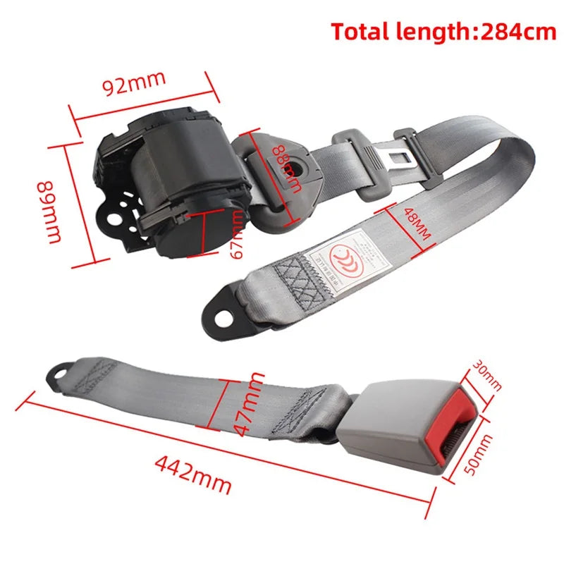 Afarnova Retractable 3-Point Lap Seat Belt for Cars & Buses - image 27