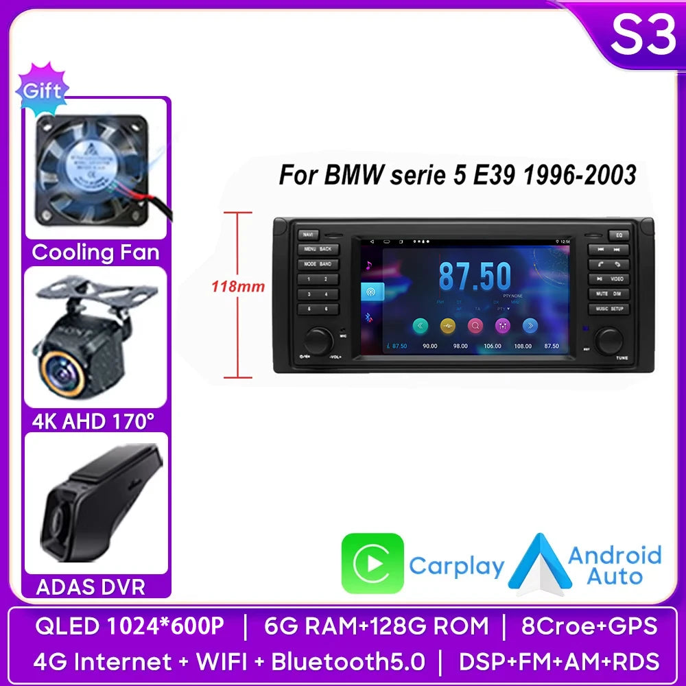 BMW 5 Series & X5 7'' Android Auto CarPlay Radio (1996-2003) - image 10